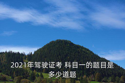 2021年駕駛證考 科目一的題目是多少道題
