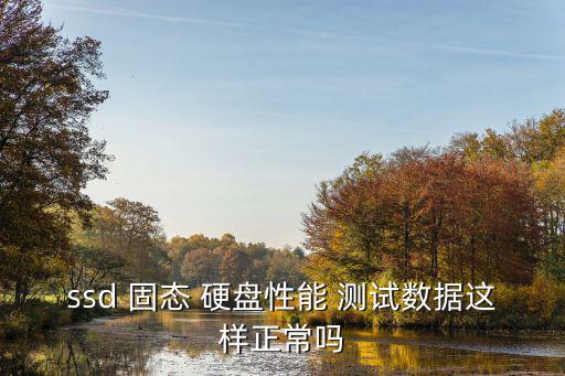 ssd 固態 硬盤性能 測試數據這樣正常嗎