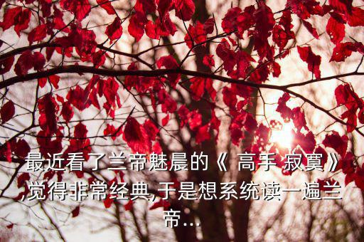 高手寂寞2,高手寂寞系列之第一集