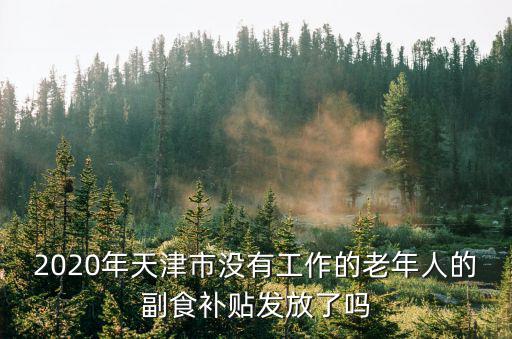2020年天津市沒有工作的老年人的副食補貼發放了嗎