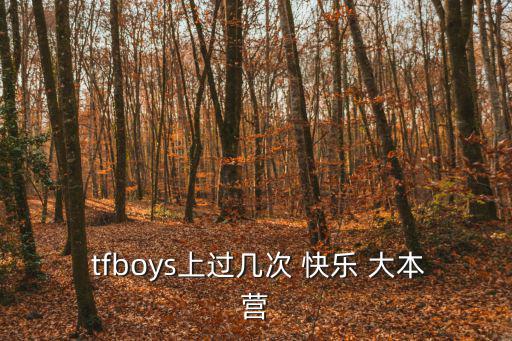  tfboys上過幾次 快樂 大本營