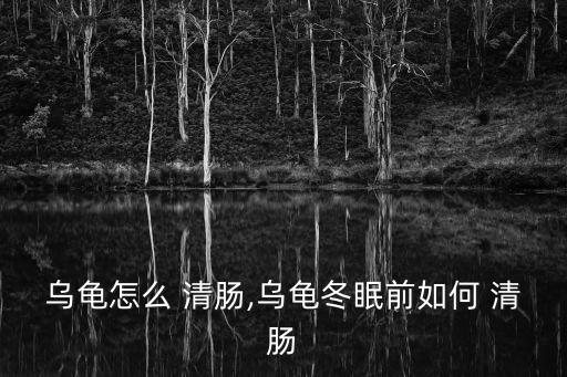怎么清腸,龜清腸需要注意室內溫度環境