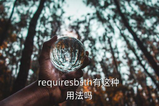  requiresbsth有這種 用法嗎