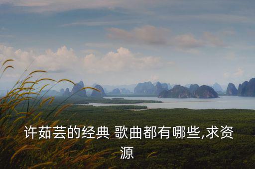  許茹蕓的經典 歌曲都有哪些,求資源