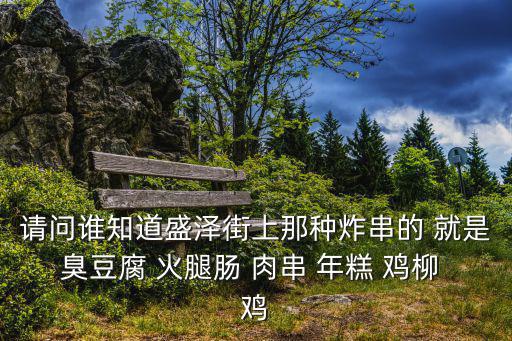 天津市炸串貨源，請問誰知道盛澤街上那種炸串的 就是臭豆腐 火腿腸 肉串 年糕 雞柳 雞