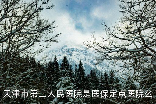 天津市第二人民醫院醫保科，天津醫保二級醫院有哪些