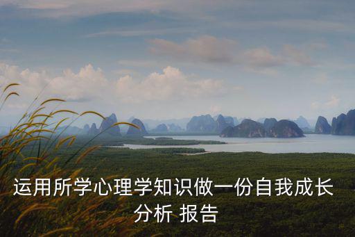 運用所學心理學知識做一份自我成長 分析 報告