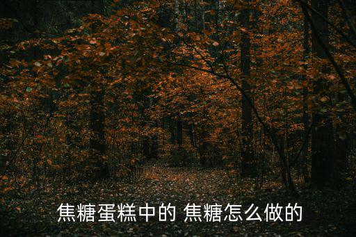  焦糖蛋糕中的 焦糖怎么做的