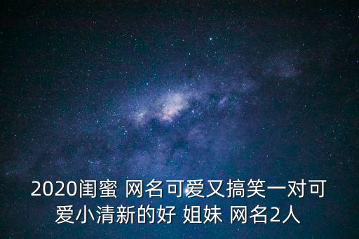2020閨蜜 網(wǎng)名可愛(ài)又搞笑一對(duì)可愛(ài)小清新的好 姐妹 網(wǎng)名2人