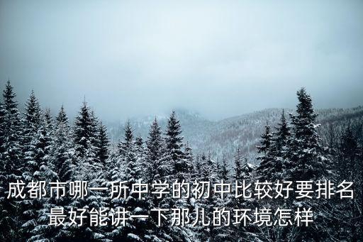 成都市哪一所中學的初中比較好要排名最好能講一下那兒的環境怎樣