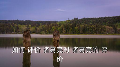 如何 評價(jià) 諸葛亮對 諸葛亮的 評價(jià)