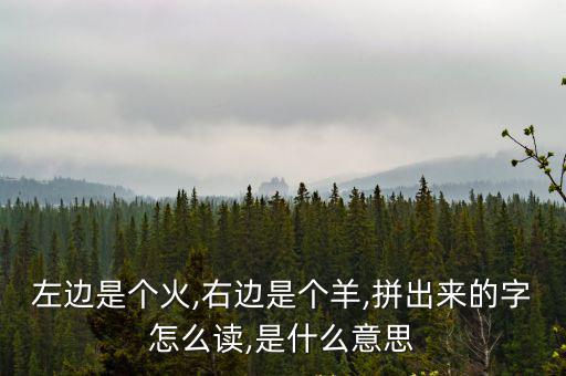 火羊怎么讀,羊字后面跟一個字