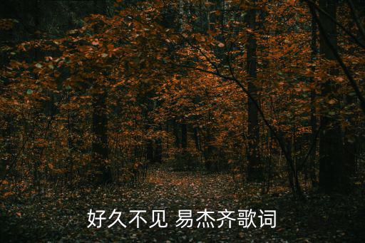 好久不見(jiàn)歌詞，陳奕 迅 好久不見(jiàn)歌詞