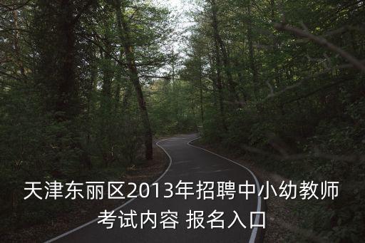 天津市東麗區第二幼兒園官網，天津東麗區2013年招聘中小幼教師考試內容 報名入口