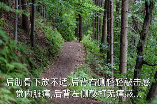 后肋骨下放不適,后背右側輕輕敲擊感覺內臟痛,后背左側敲打無痛感...