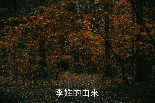 李姓的由來
