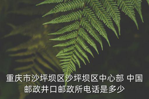重慶市沙坪壩區沙坪壩區中心部 中國郵政井口郵政所電話是多少