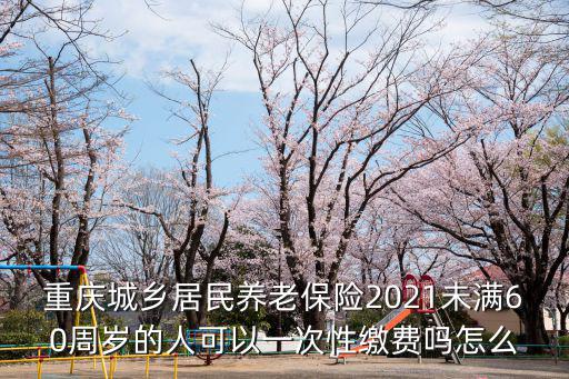 重慶城鄉居民養老保險2021未滿60周歲的人可以一次性繳費嗎怎么
