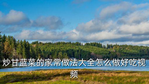 炒甘藍菜的家常做法大全怎么做好吃視頻