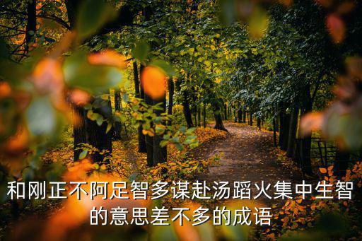 和剛正不阿足智多謀赴湯蹈火集中生智的意思差不多的成語