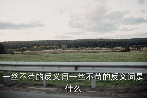 一絲不茍的反義詞一絲不茍的反義詞是什么