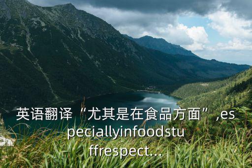 英語(yǔ)翻譯“尤其是在食品方面”,especiallyinfoodstuffrespect...