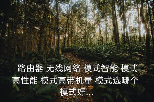  路由器 無線網絡 模式智能 模式高性能 模式高帶機量 模式選哪個 模式好...