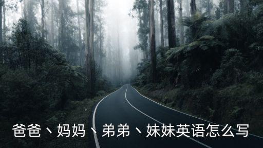 爸爸丶媽媽丶弟弟丶妹妹英語怎么寫