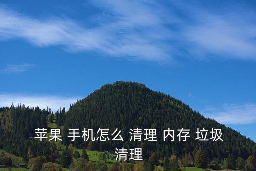 如何清理蘋(píng)果手機(jī)內(nèi)存垃圾,如何正確使用蘋(píng)果手機(jī)?