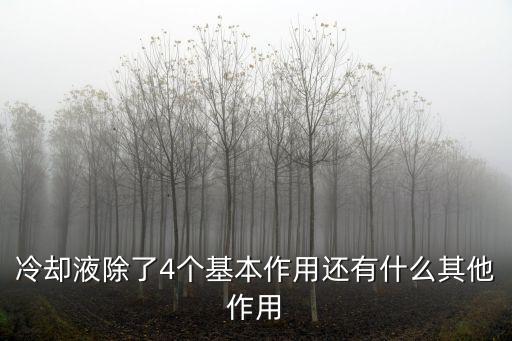 汽車防凍液作用，冷卻液的主要作用
