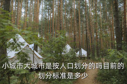 小城市大城市是按人口劃分的嗎目前的劃分標(biāo)準(zhǔn)是多少