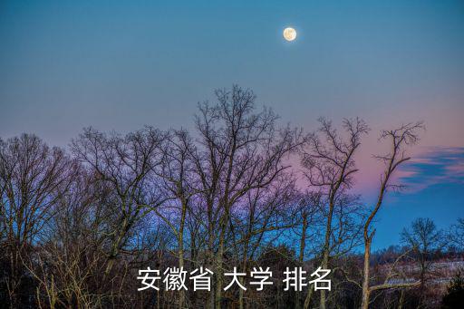 安徽一本大學(xué)排名,安徽本省之前大學(xué)排行榜出爐