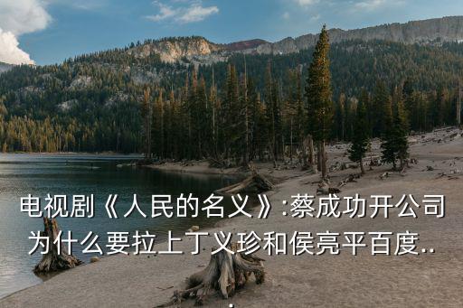 電視劇《人民的名義》:蔡成功開(kāi)公司為什么要拉上丁義珍和侯亮平百度...