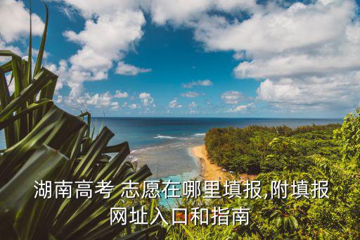 湖南志愿,湖南高考填志愿須填哪些志愿?