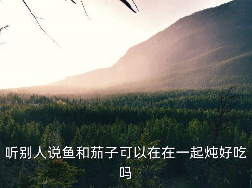 聽別人說魚和茄子可以在在一起燉好吃嗎