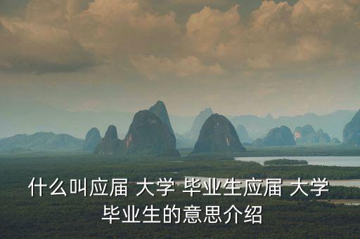 什么叫應(yīng)屆 大學 畢業(yè)生應(yīng)屆 大學 畢業(yè)生的意思介紹