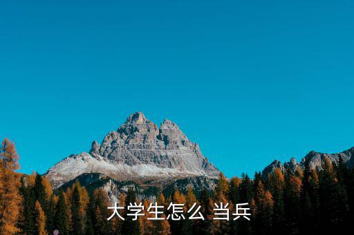  大學生怎么 當兵