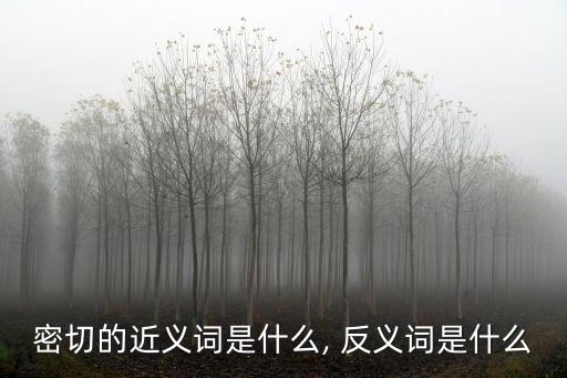 緊密的反義詞,關系密切親密疏遠陌生、親近