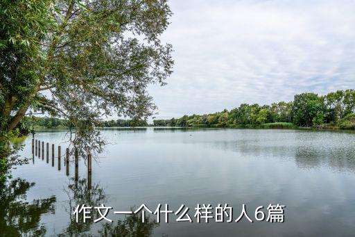  作文一個什么樣的人6篇