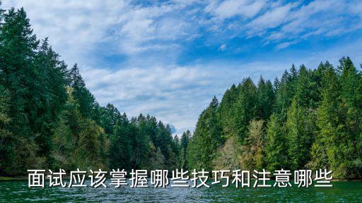 面試應該掌握哪些技巧和注意哪些