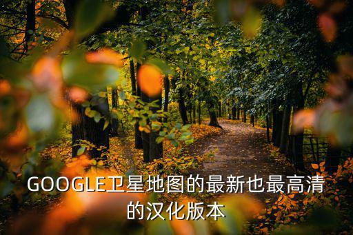 GOOGLE衛(wèi)星地圖的最新也最高清的漢化版本