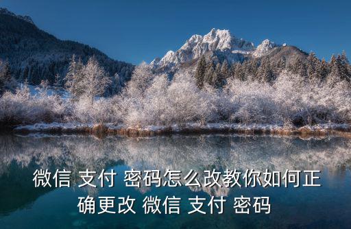 微信支付密碼怎么修改,如何使用支付寶和錢包再現(xiàn)