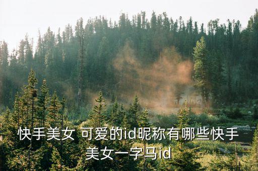 快手美女 可愛的id昵稱有哪些快手美女一字馬id