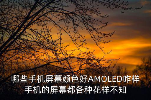 哪些手機屏幕顏色好AMOLED咋樣手機的屏幕都各種花樣不知