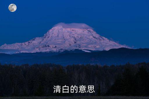 清白的意思