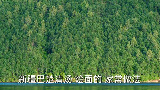 新疆巴楚清湯 燴面的 家常做法