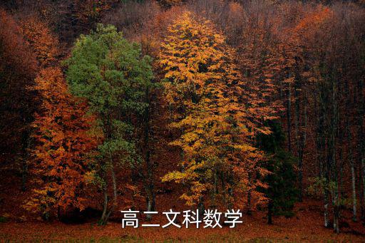 高二文科數學