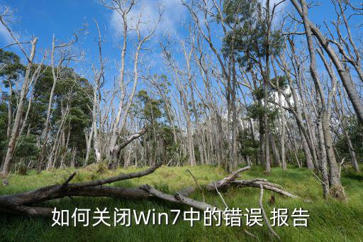 如何關閉Win7中的錯誤 報告