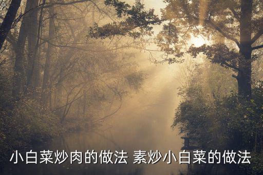 小白菜炒肉的做法 素炒小白菜的做法