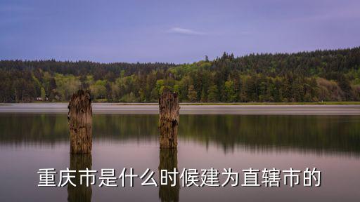 重慶市是什么時候建為直轄市的